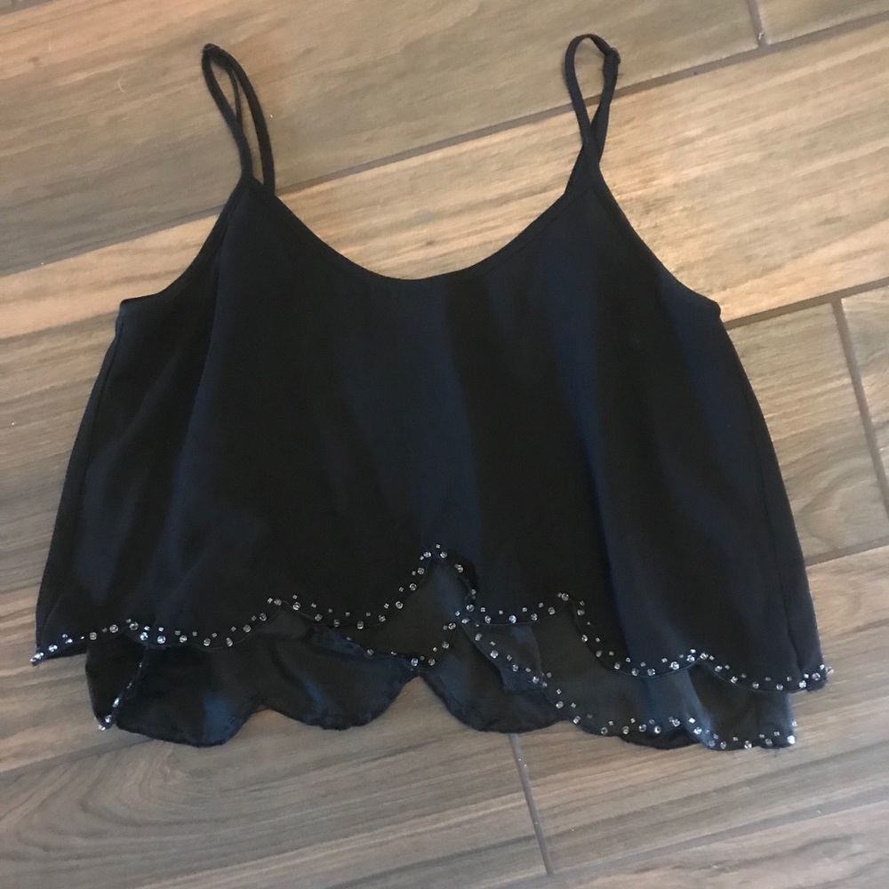 Black Women’s crop tank top